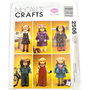 McCall's Crafts Sewing Pattern 2506 American Girl Doll Clothes Uncut 1999 VTG